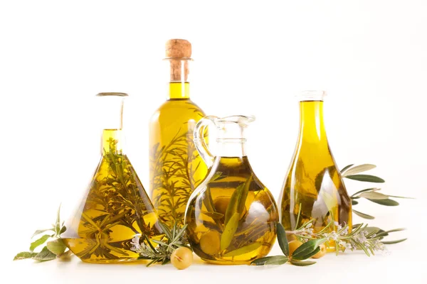 Assorted Carafe Olive Oil — Stock Photo, Image