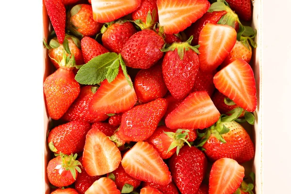 Ripe Strawberry Box — Stock Photo, Image