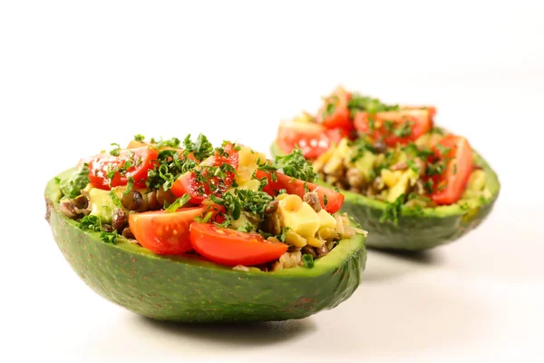 Avocado Salade Geïsoleerd Witte Achtergrond — Stockfoto