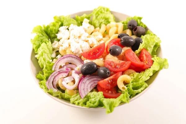 Ensalada Vegetal Mixta Aislada Sobre Fondo Blanco —  Fotos de Stock