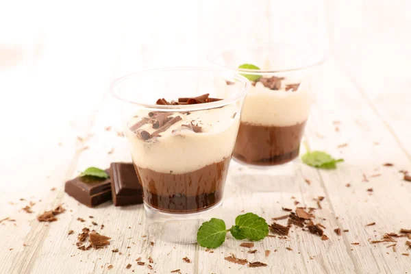 Chocolade Crème Studio Schot — Stockfoto