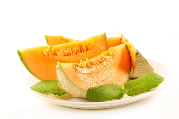 Meloen Segmenten Munt — Stockfoto