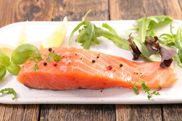 Filé Peixe Salmão Limão — Fotografia de Stock