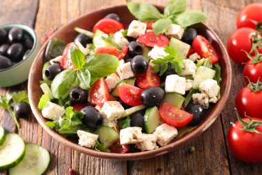 karışık sebze salatası, seçici odak