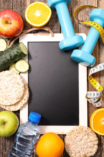 Diyet Gıda Kavramı Ile Blackboard — Stok fotoğraf