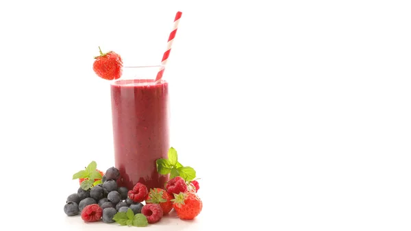 Berry Fruktjuice Isolerad Vit Bakgrund — Stockfoto