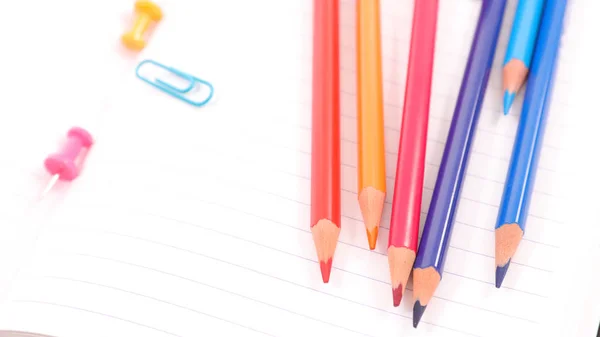 Back School Concept Paper Pencil — Stock Photo, Image