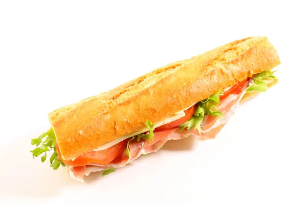 夹火腿 奶酪和西红柿的三明治 — 图库照片