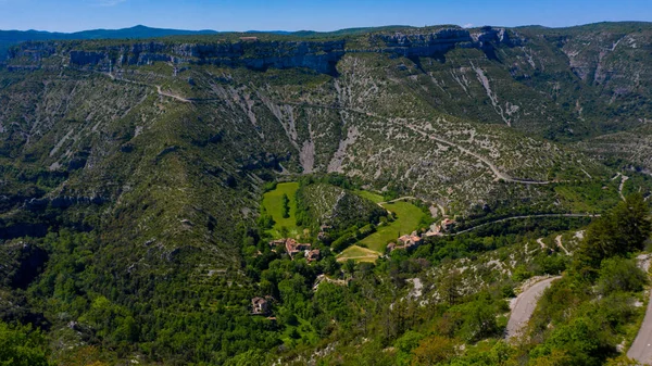 Cirque Navacelles Ünlü Fransa Sitesi Turistik Gard — Stok fotoğraf