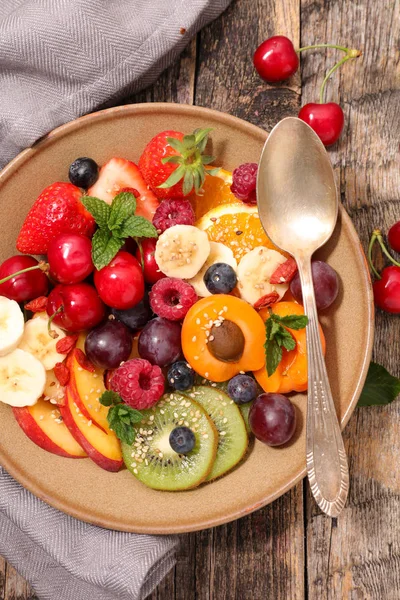 Colazione Sana Con Selezione Dieta Frutta — Foto Stock
