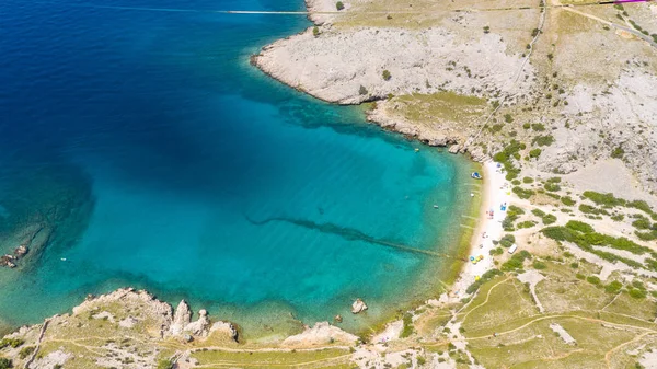 Vista Aérea Panorámica Hermosa Costa Croacia — Foto de Stock