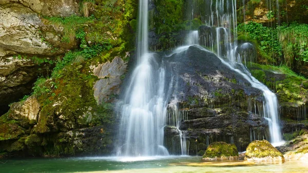 Tiro Cênico Bela Cachoeira Bofetada Virje Slovenia — Fotografia de Stock