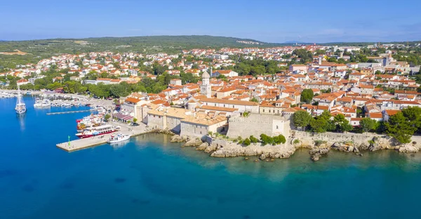 Vista Aérea Ilha Krk Croácia — Fotografia de Stock