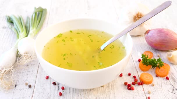 Caldo Verduras Ingrediente — Vídeos de Stock