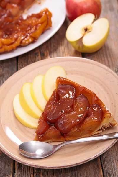 Äppelpaj Med Karamell Tarte Tatin Fransk Gastronomi — Stockfoto