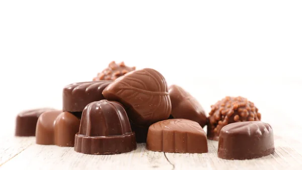 Diverse Feestelijke Pralines Snoep — Stockfoto