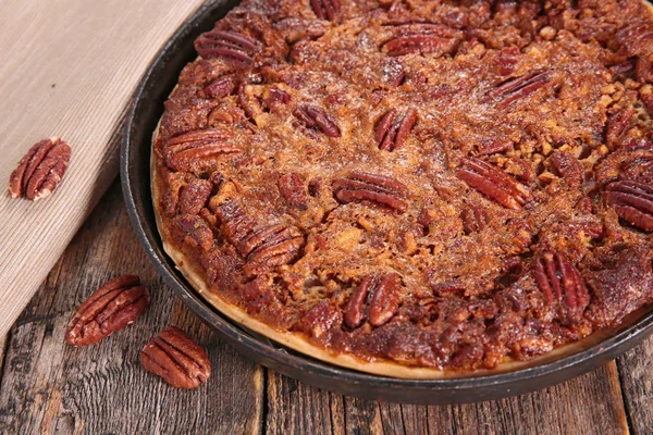 Pecan Pie Traditionele Thanksgiving Day — Stockfoto