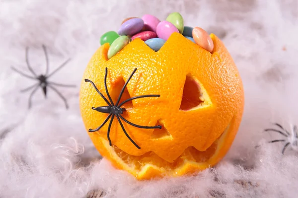 Jack Lanterna Con Candy Halloween — Foto Stock