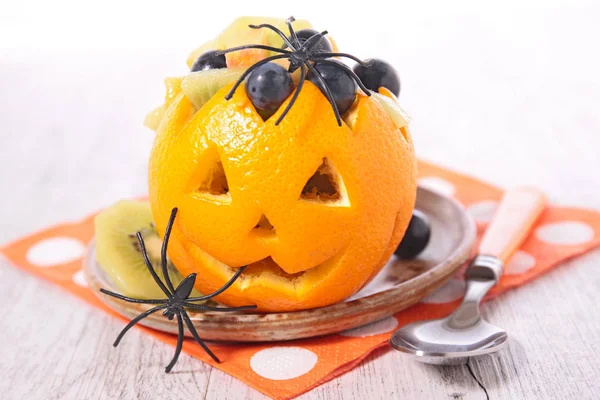 Jack Lanterna Com Frutas Halloween — Fotografia de Stock