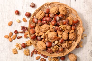 Fındık, ceviz, ceviz, ceviz, kaju.