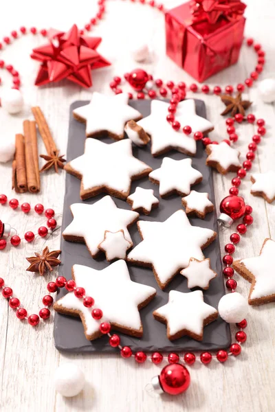 Biscotti Pan Zenzero Natale Decorazione — Foto Stock