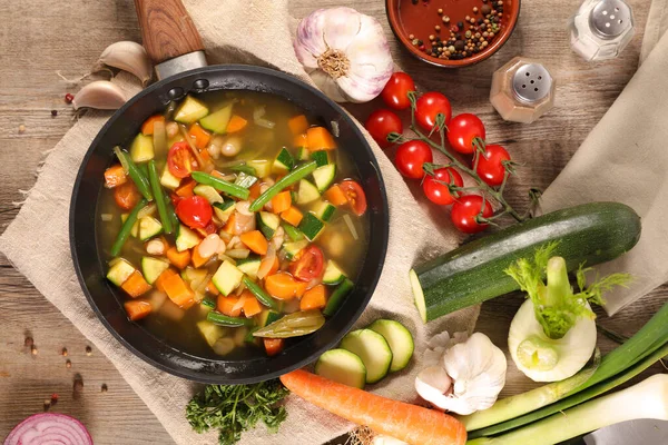 Vegetable Stew Soup Casserole — Stock Photo, Image
