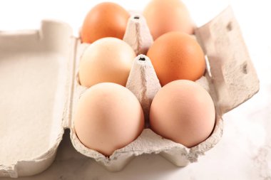 Beyaz arkaplanda yumurta