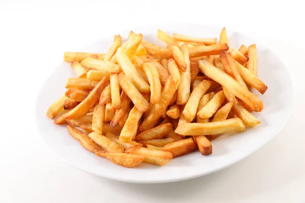 Pommes Frites Vitt Fat — Stockfoto