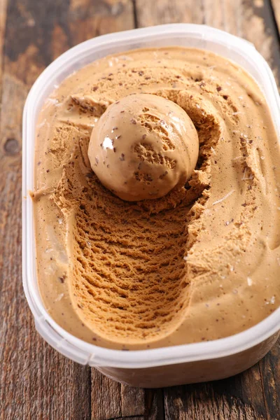 Coffee Ice Cream Scoop — Stock Photo, Image
