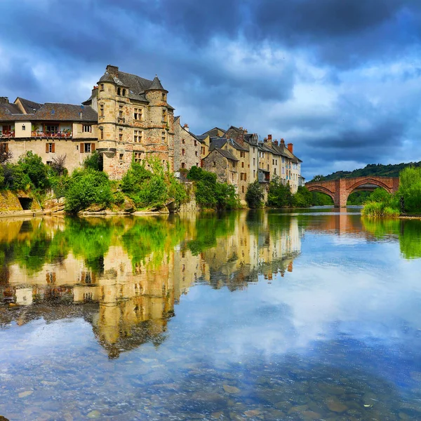 Aveyron 法国著名的旅游村 — 图库照片
