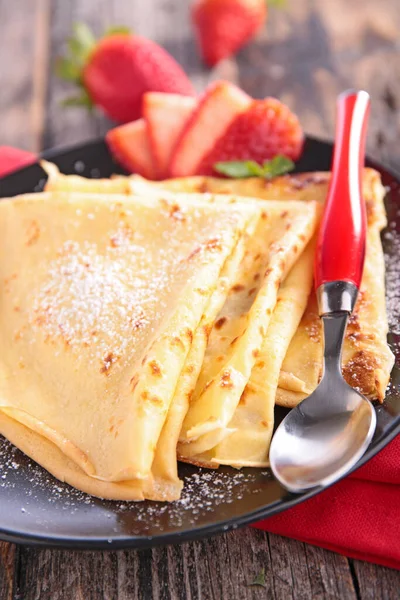 Crepe Con Azúcar Fresa — Foto de Stock