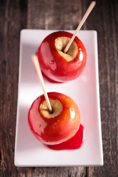 Two Toffee Apple Candy Apple — Stock Photo, Image