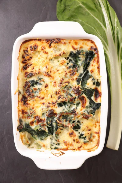 Baked Leek Potato Cream Cheese — Stock Photo, Image