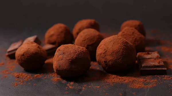 Шоколадные Трюфели Какао — стоковое фото