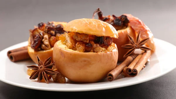 Baked Apple Fruits Spices — Stock Photo, Image