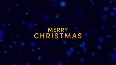 Mutlu Noel mesajları- Mavi gece ve yağan kar arka planda