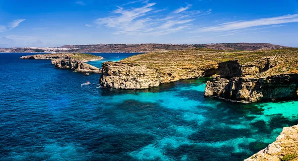Comino Adası 'ndaki Mavi Göl, Malta Gozo. — Stok fotoğraf