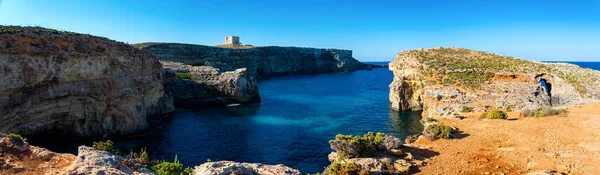 Голубая Лагуна Острове Комино Мальта Гозо — стоковое фото