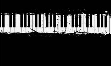 grunge piano background, eps10 vector, illustration clipart