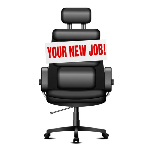 Szczegółowa Ilustracja Krzesło Biurowe Nowej Pracy Pojęcie Rekrutacji Eps10 Wektor — Wektor stockowy