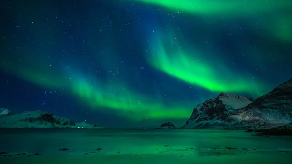 Aurora Borealis Lofoten — Fotografia de Stock