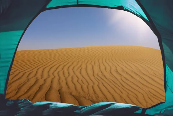 Camping in de woestijn — Stockfoto