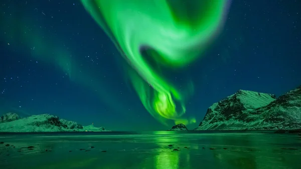 Aurora Borealis Lofoten — Stockfoto