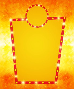 Retro ışık afiş geometrik arka plan üzerinde parlayan soyut. Vektör çizim