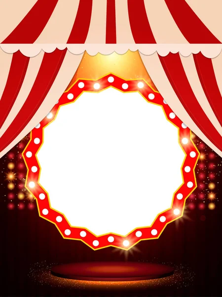 Modèle Affiche Avec Bannière Casino Rétro Conception Pour Présentation Concert — Image vectorielle