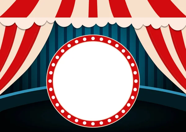 Modèle Affiche Avec Bannière Cirque Rétro Conception Pour Présentation Concert — Image vectorielle