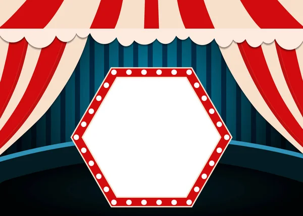 Αφίσα Πρότυπο Ρετρό Τσίρκο Πανό Σχεδίαση Για Παρουσίαση Συναυλία Εμφάνιση — Διανυσματικό Αρχείο