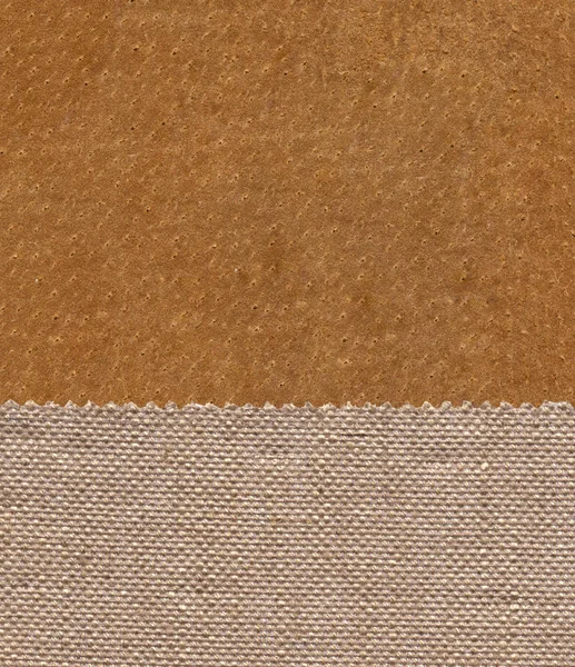 革テクスチャ背景にファブリック リネン繊維 — ストック写真