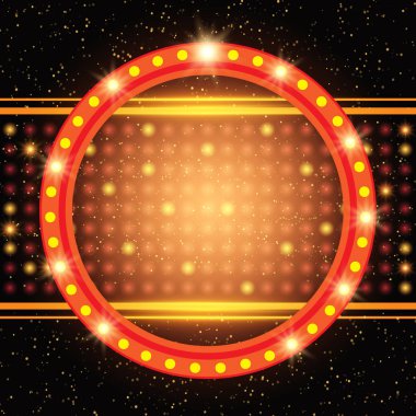  Retro Parlatıcı afiş poster şablonu. Tanıtım, konser, gösteri için tasarım. Vektör çizim