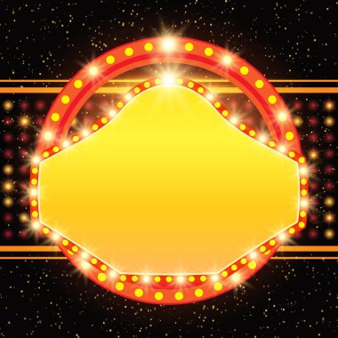 Retro afiş poster şablonu. Tanıtım, konser, gösteri için tasarım. Vektör çizim